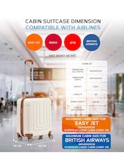 Flight Knight 56x45x25cm EasyJet Overhead 8 Wheel ABS Hard Case Cabin Carry On Hand Luggage - Image 3 of 7