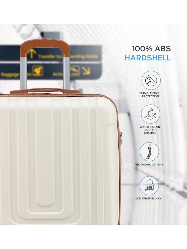 Flight Knight 56x45x25cm EasyJet Overhead 8 Wheel ABS Hard Case Cabin Carry On Hand Luggage - Image 4 of 7