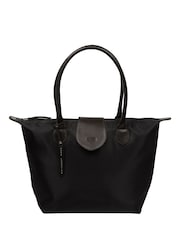 Pure Luxuries London Black 'Josette' Canvas & Leather Tote Bag - Image 3 of 6