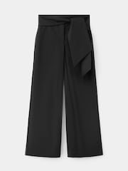 Mango Black Belted Wide Leg Trousers - Image 5 of 7