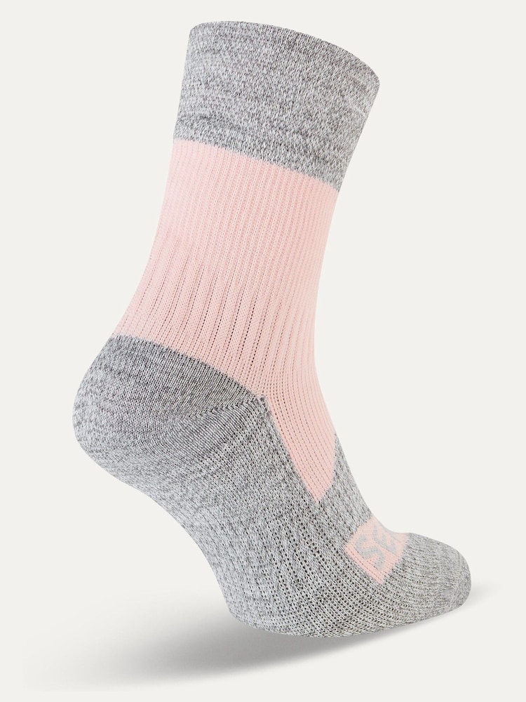 Sealskinz Pink Bircham Waterproof All Weather Ankle Length Socks - Image 2 of 2 Sealskinz Pink Bircham Waterproof All Weather Ankle Length Socks - Image 2 of 2