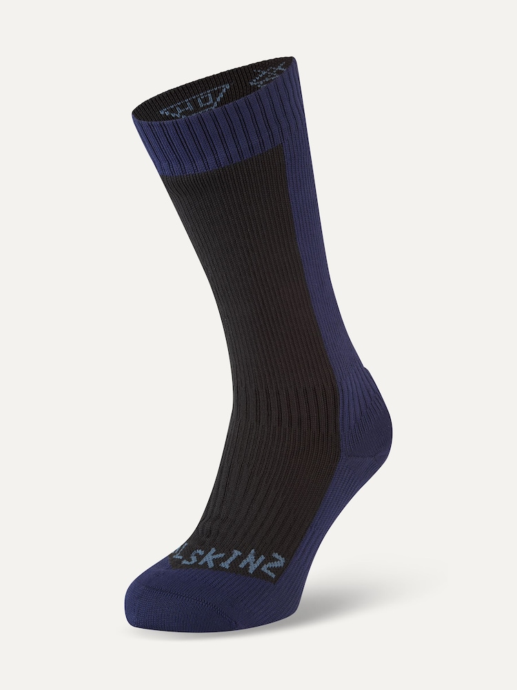 Sealskinz Blue Starston Waterproof Cold Weather Mid Length Socks - Image 1 of 2