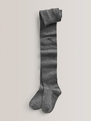 Grey 5 Pack Cotton Rich School Tights - Image 2 of 3