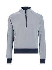 adidas Golf Blue Textured Layering Sweatshirt - Image 1 of 5