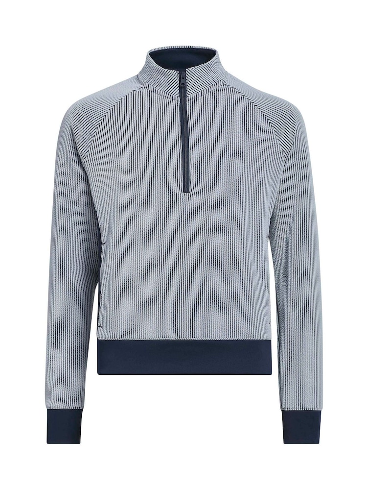 adidas Golf Blue Textured Layering Sweatshirt - Image 1 of 5 adidas Golf Blue Textured Layering Sweatshirt - Image 1 of 5