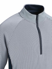 adidas Golf Blue Textured Layering Sweatshirt - Image 3 of 5