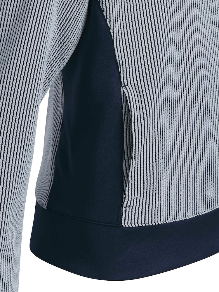 adidas Golf Blue Textured Layering Sweatshirt - Image 5 of 5 adidas Golf Blue Textured Layering Sweatshirt - Image 5 of 5