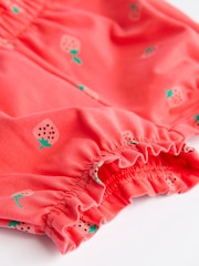 Red/ Navy/ White Strawberry 2 Pack Baby T-Shirts and Shorts Set - Image 11 of 12