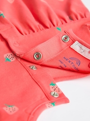 Red/ Navy/ White Strawberry 2 Pack Baby T-Shirts and Shorts Set - Image 9 of 12