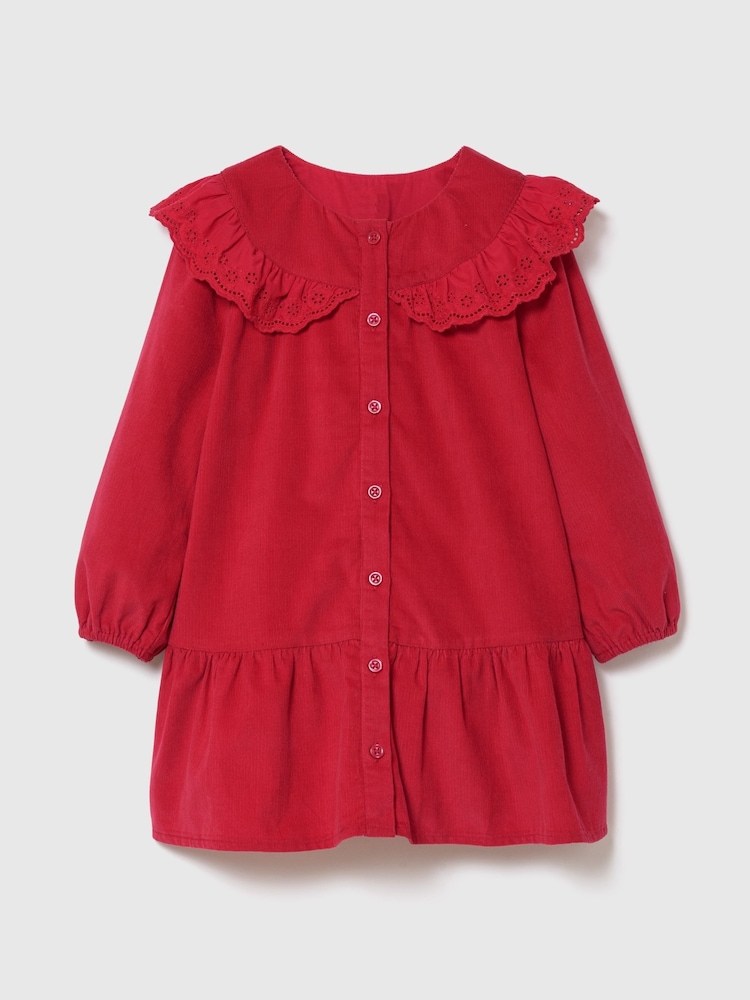 Gap Red Corduroy Drop-Waist Dress - Image 1 of 3