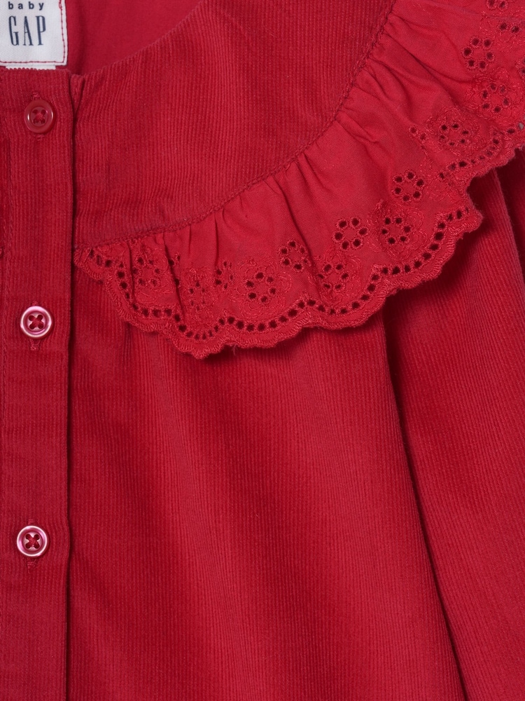 Gap Red Corduroy Drop-Waist Dress - Image 3 of 3