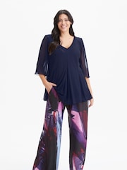 Scarlett & Jo Blue V-Neck Tunic - Image 1 of 5