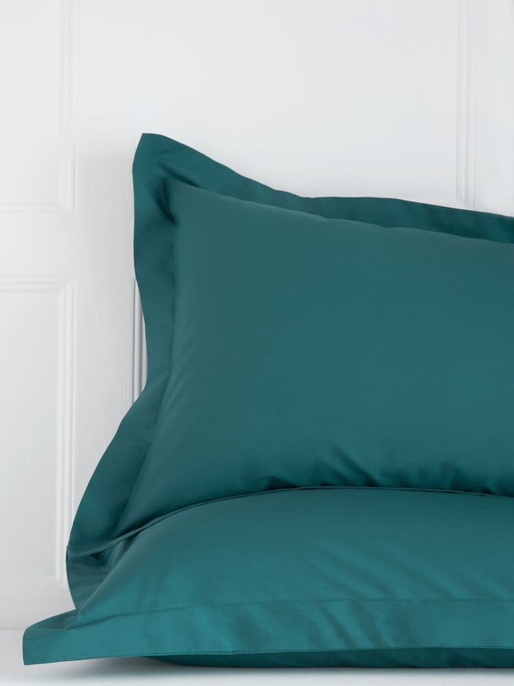 Set of 2 Blue Dark Teal Cotton Rich Pillowcases - Image 1 of 2