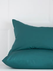 Set of 2 Blue Dark Teal Cotton Rich Pillowcases - Image 2 of 2