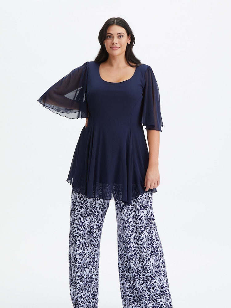 Blau - Scarlett & Jo Bette Wide-Leg-Hose - Bild 1 von 4 Blau - Scarlett & Jo Bette Wide-Leg-Hose - Bild 1 von 4