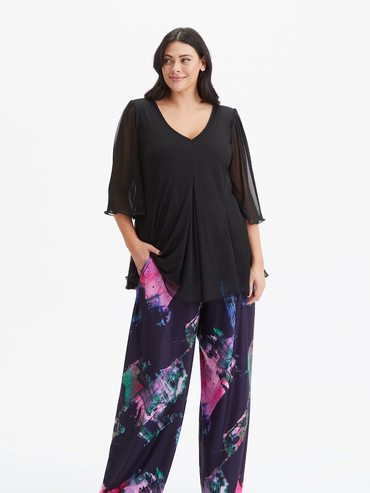 Marineblau - Scarlett & Jo Bette Wide-Leg-Hose - Bild 1 von 3