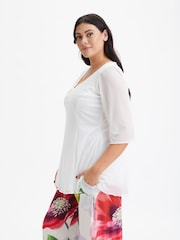 Scarlett & Jo White V-Neck Tunic - Image 4 of 4