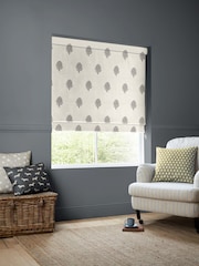Emily Bond Pebble Grey 100% Cotton Globe Made to Measure Roman Blinds - Image 5 of 6