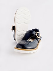 Navy Blue Scallop Mary Jane Shoes - Image 4 of 6