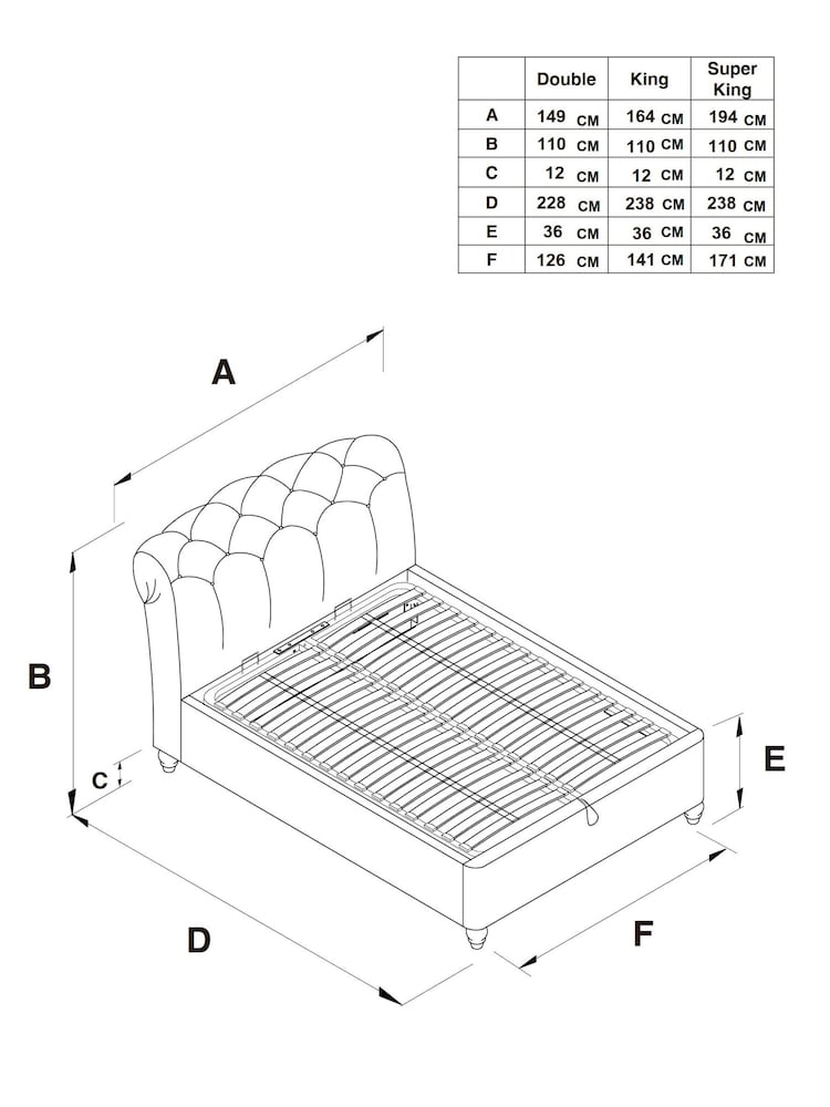 Wool Blend Grey Hartford Collection Luxe Upholstered Ottoman Storage Bed Frame - Image 10 of 10