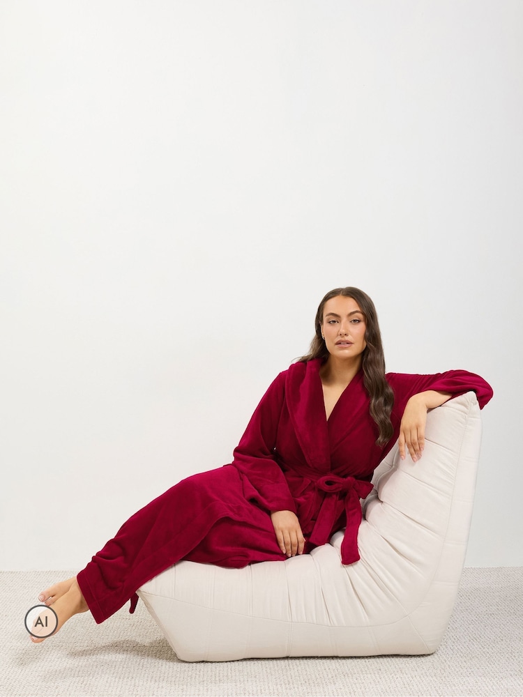Rojo - Bata Luxe de Yours Curve - Imagen 2 de 6 Rojo - Bata Luxe de Yours Curve - Imagen 2 de 6