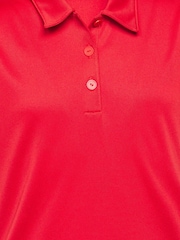 Adidas Golf Red Performance Polo Shirt - Image 3 of 5