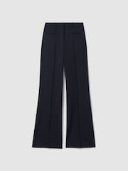 Reiss Navy Claude High Rise Flared Trousers - Image 2 of 6