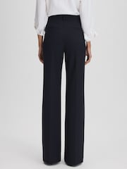 Reiss Navy Claude High Rise Flared Trousers - Image 5 of 6