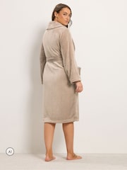 Yours Curve Brown Luxe Dressing Gown - Image 3 of 6