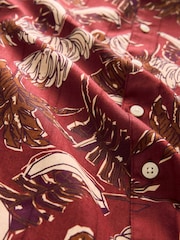 Red Printed Floral Short Sleeve Shirt - Image 6 of 7
