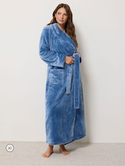 M&Co Blue Super Luxe Maxi Shawl Robe - Image 1 of 6