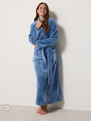 M&Co Blue Super Luxe Maxi Shawl Robe - Image 2 of 6