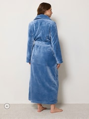 M&Co Blue Super Luxe Maxi Shawl Robe - Image 3 of 6