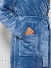 M&Co Blue Super Luxe Maxi Shawl Robe - Image 4 of 6
