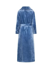 M&Co Blue Super Luxe Maxi Shawl Robe - Image 6 of 6