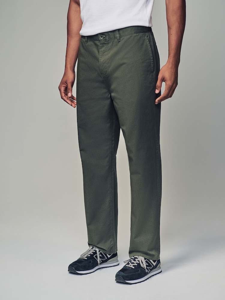 Зеленый хаки - Utility Chino 100% Cotton Trousers - Изображение 1 из 7