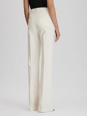 Reiss Cream Claude High Rise Flared Trousers - Image 5 of 5