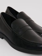 Threadbare Black Faux Leather Slip On Loafers - Image 3 of 4
