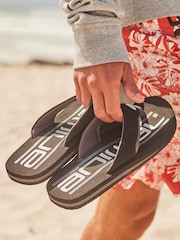 Animal Black Mens Jekyl Flip Flops - Image 1 of 4