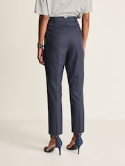 Navy Blue Tailored Check Slim Leg Trousers - Image 3 of 6