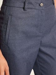 Navy Blue Tailored Check Slim Leg Trousers - Image 4 of 6
