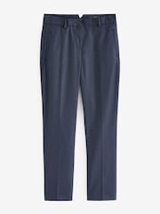 Navy Blue Tailored Check Slim Leg Trousers - Image 5 of 6