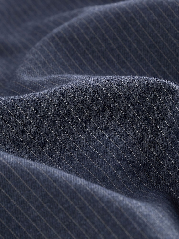 Navy Blue Tailored Check Slim Leg Trousers - Image 6 of 6