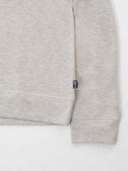 Saltwell Cream Jersey Ribbed Quarter Zip Fleece - Image 8 of 8