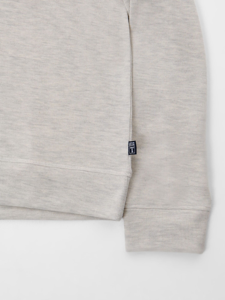 Saltwell Cream Jersey Ribbed Quarter Zip Fleece - Image 8 of 8 Saltwell Cream Jersey Ribbed Quarter Zip Fleece - Image 8 of 8