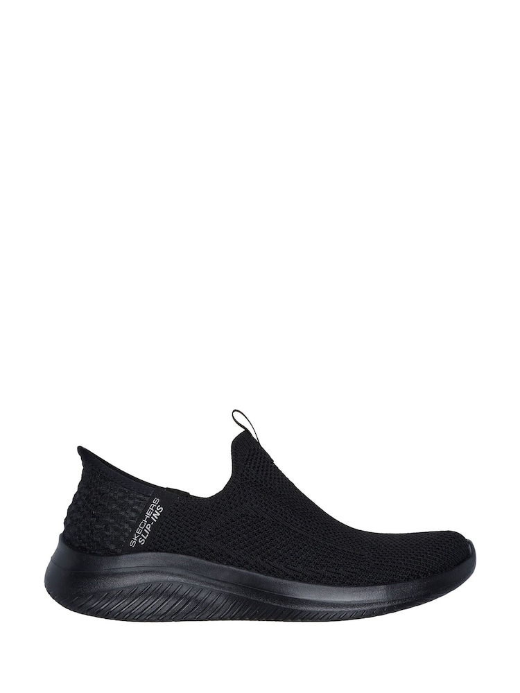 Skechers Black Ultra Flex 3.0 Easy Win Slip In Trainers - Image 1 of 3