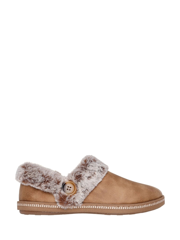 Skechers Light Brown Cosy Campfire Fresh Toast Womens Slippers - Image 1 of 3