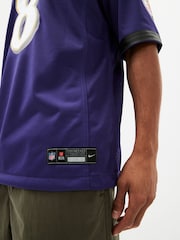 Nike Purple NFL Baltimore Ravens Home Game Jersey - Lamar Jackson - Image 5 of 8