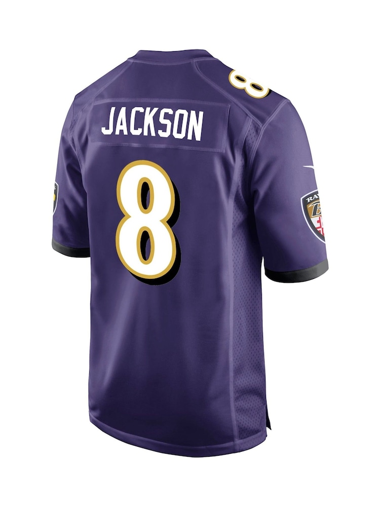 Nike Purple NFL Baltimore Ravens Home Game Jersey - Lamar Jackson - Image 8 of 8