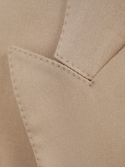 Reiss Camel Kate Wool Double Breasted Blazer - Image 5 of 6